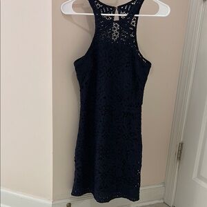 Lilly Pulitzer Navy Crochet Mini Dress
